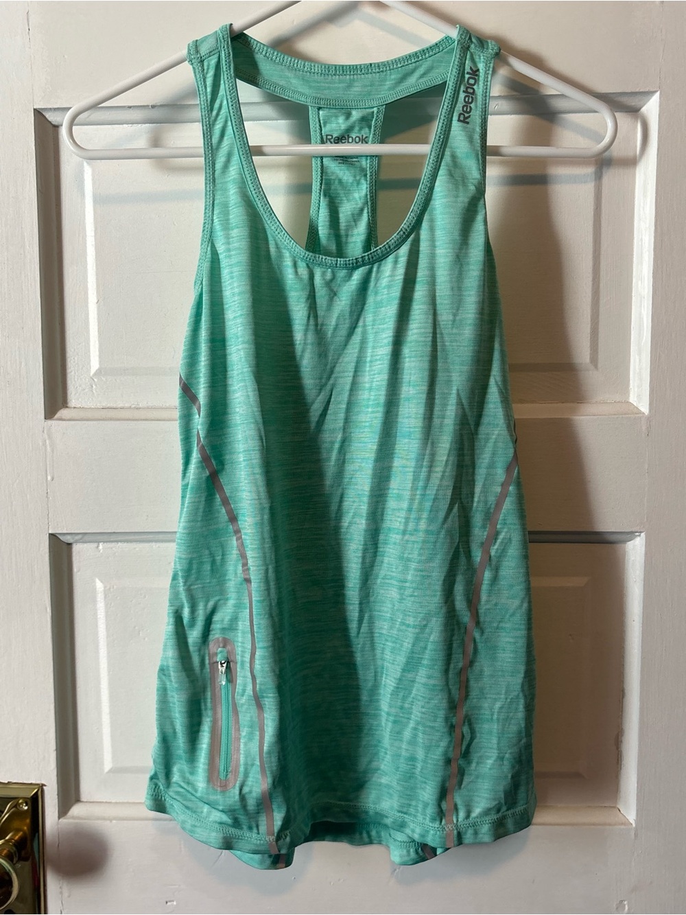 Reebok Women's Mint Green Racerback Tank with Contrast Trim